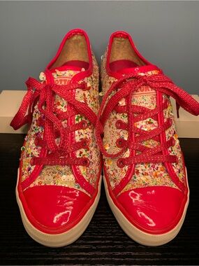 Gotta Flurt hot pink Multi Sequin Women's Sneakers